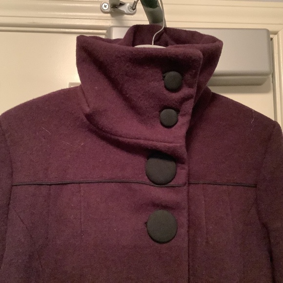 GROGGY Big Collar Purple Wool Coat Size Junior XL NWT - Picture 6 of 8